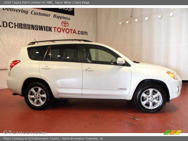 Super White / Sand Beige 2009 Toyota RAV4 Limited V6 4WD