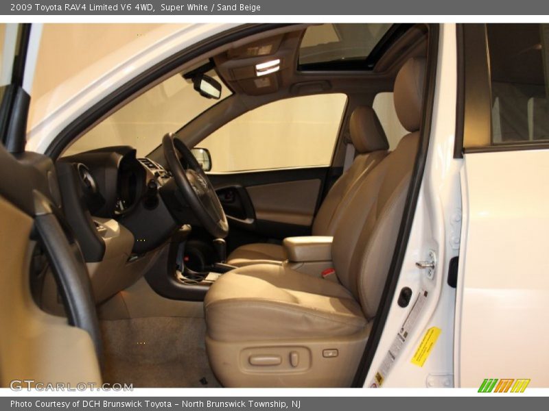 Super White / Sand Beige 2009 Toyota RAV4 Limited V6 4WD