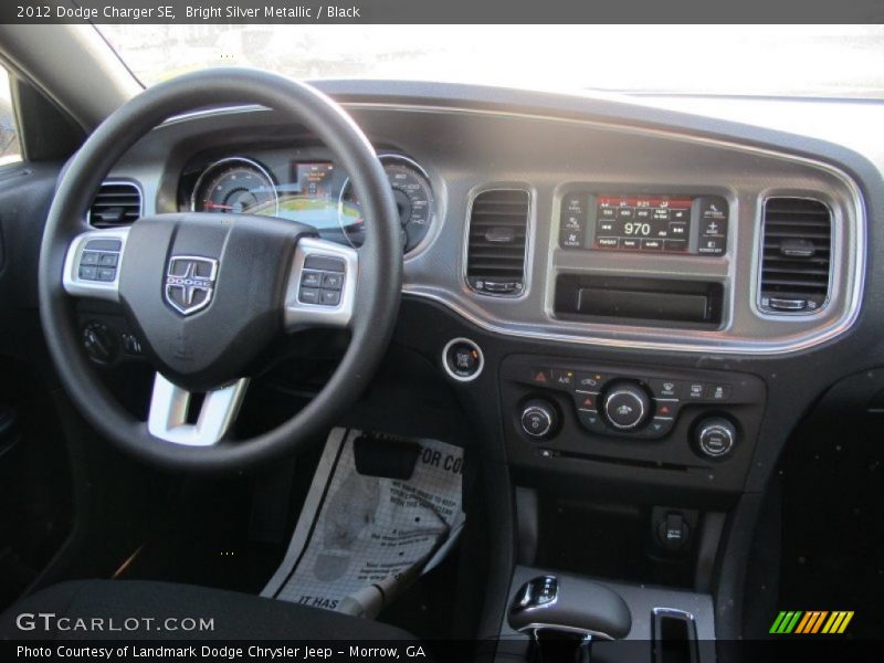 Bright Silver Metallic / Black 2012 Dodge Charger SE