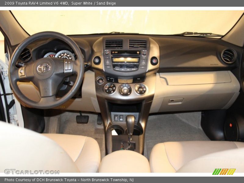 Super White / Sand Beige 2009 Toyota RAV4 Limited V6 4WD