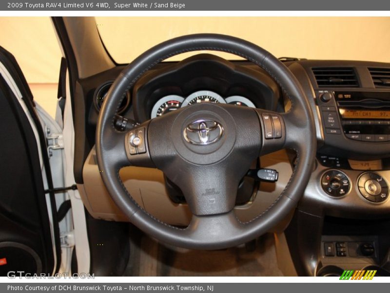 Super White / Sand Beige 2009 Toyota RAV4 Limited V6 4WD
