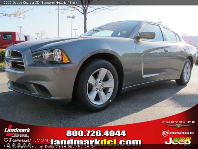 Tungsten Metallic / Black 2012 Dodge Charger SE