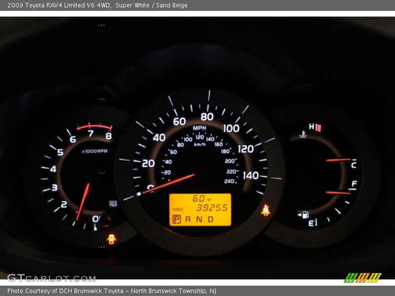 Super White / Sand Beige 2009 Toyota RAV4 Limited V6 4WD