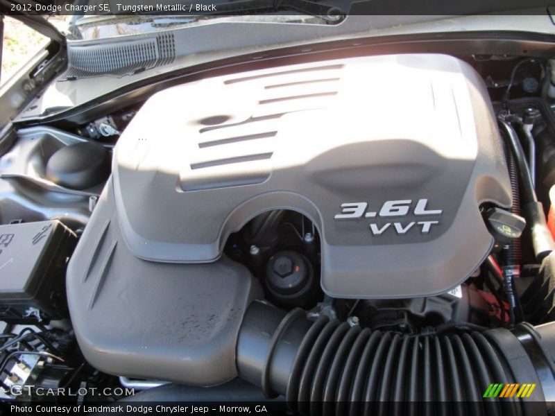 Tungsten Metallic / Black 2012 Dodge Charger SE