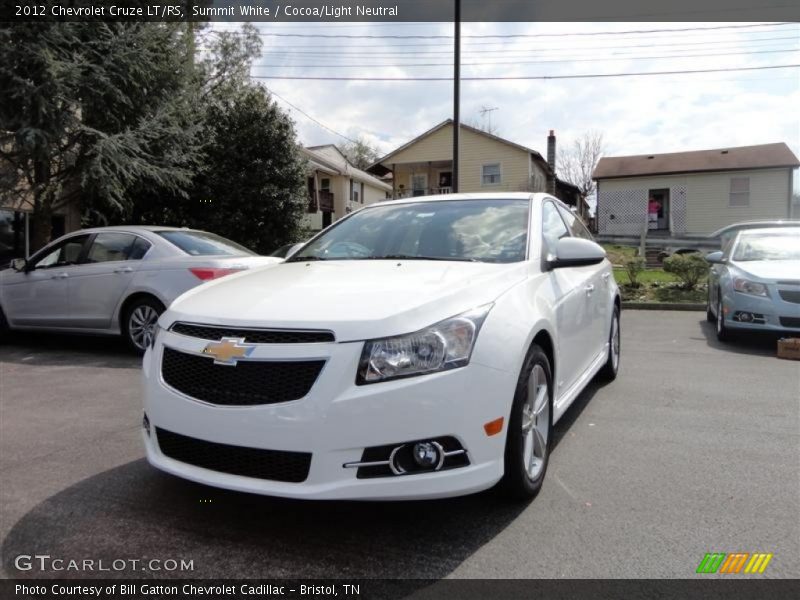 Summit White / Cocoa/Light Neutral 2012 Chevrolet Cruze LT/RS