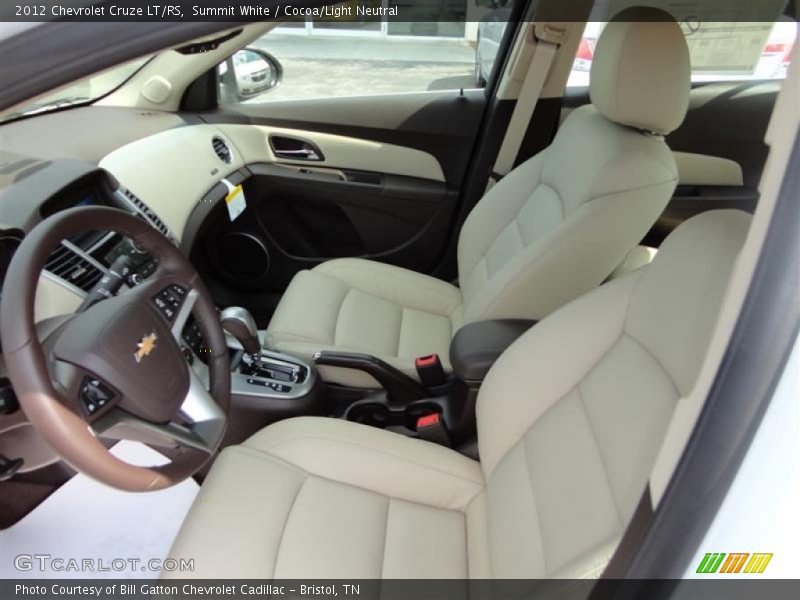 Summit White / Cocoa/Light Neutral 2012 Chevrolet Cruze LT/RS