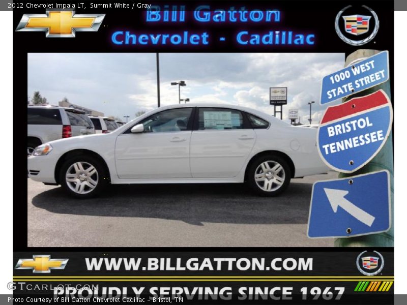 Summit White / Gray 2012 Chevrolet Impala LT