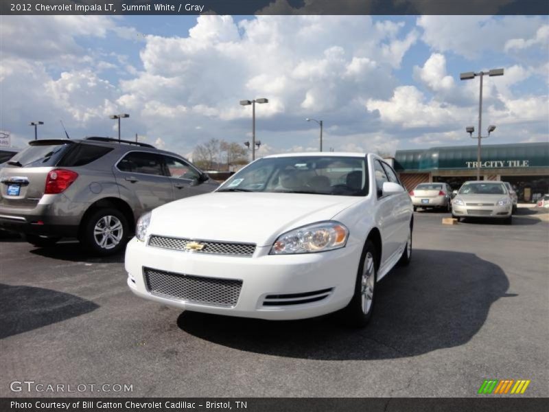 Summit White / Gray 2012 Chevrolet Impala LT