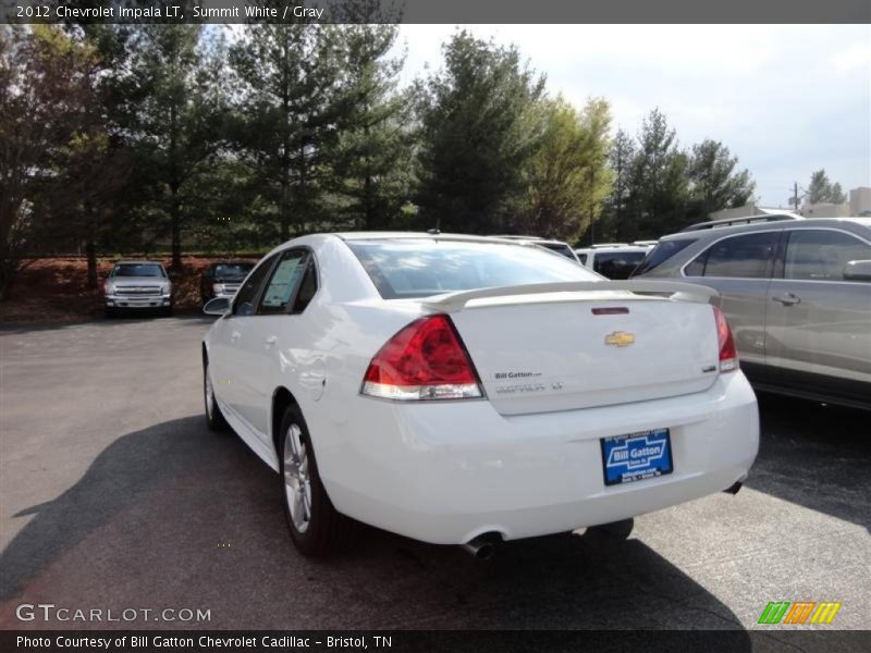 Summit White / Gray 2012 Chevrolet Impala LT