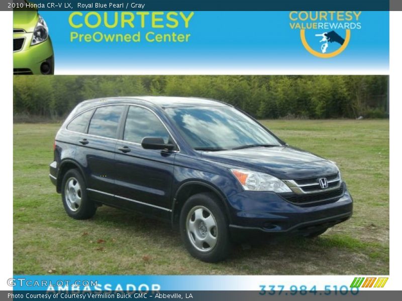 Royal Blue Pearl / Gray 2010 Honda CR-V LX