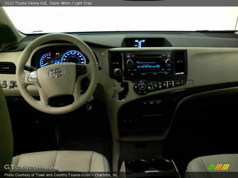 Super White / Light Gray 2012 Toyota Sienna XLE