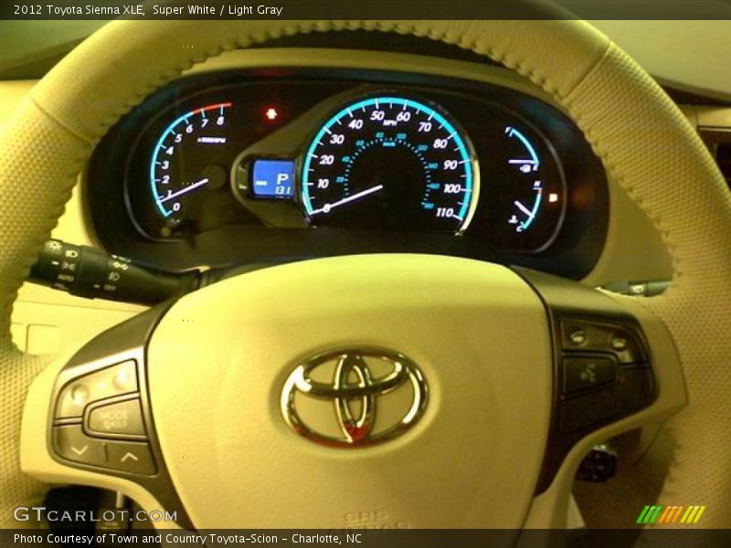 Super White / Light Gray 2012 Toyota Sienna XLE