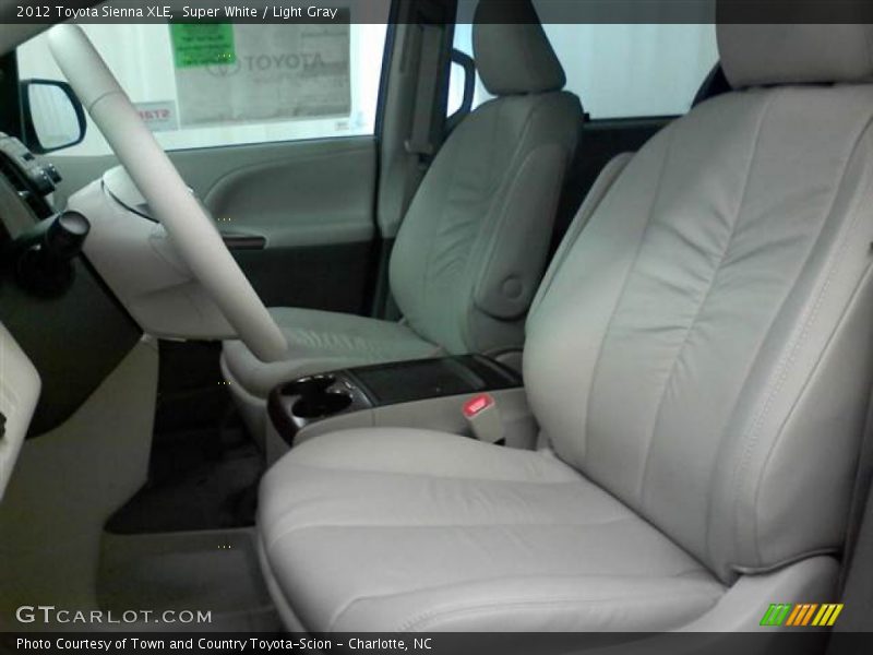 Super White / Light Gray 2012 Toyota Sienna XLE