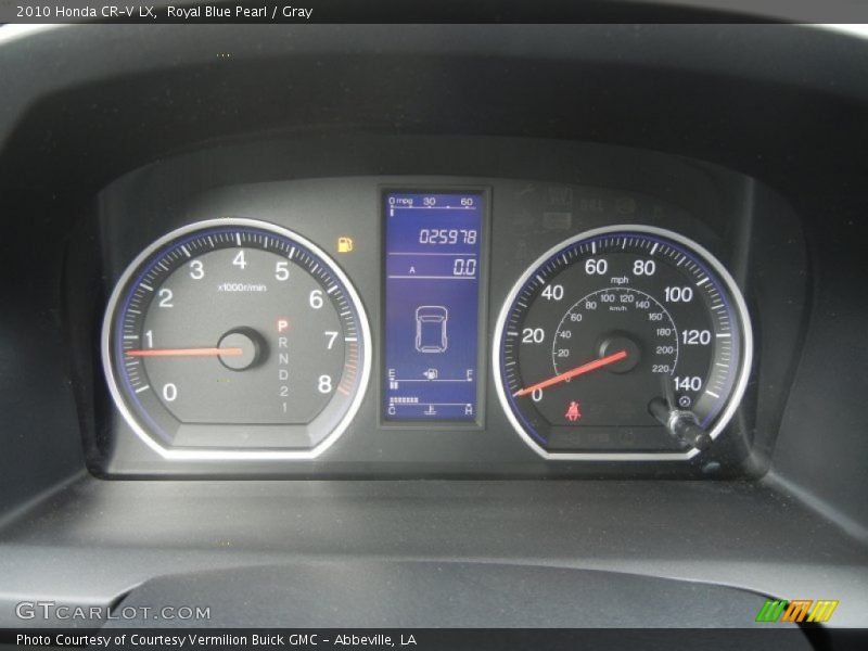 Royal Blue Pearl / Gray 2010 Honda CR-V LX