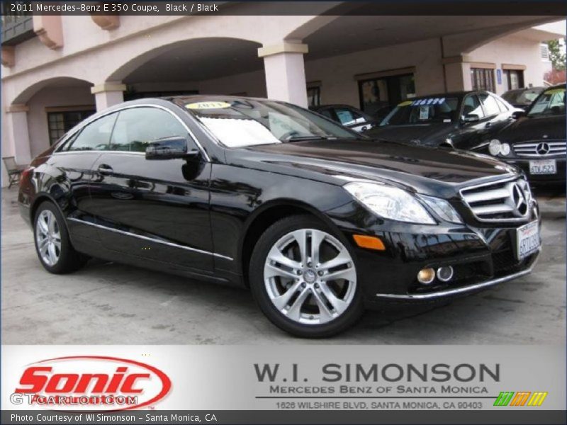 Black / Black 2011 Mercedes-Benz E 350 Coupe