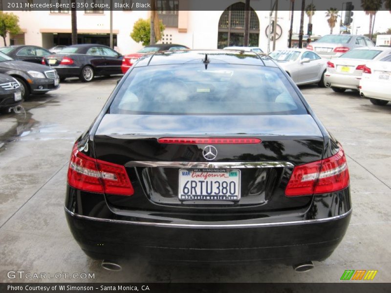 Black / Black 2011 Mercedes-Benz E 350 Coupe