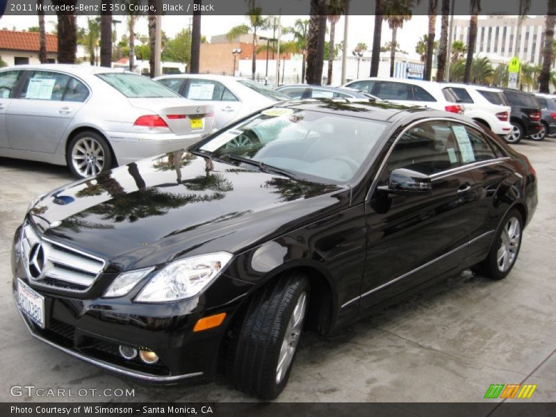 Black / Black 2011 Mercedes-Benz E 350 Coupe