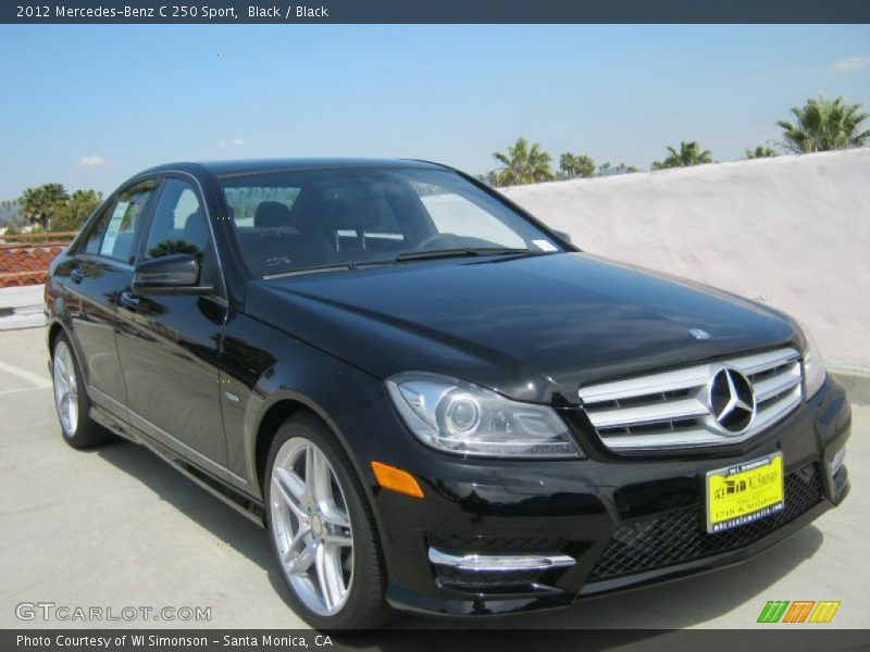 Black / Black 2012 Mercedes-Benz C 250 Sport
