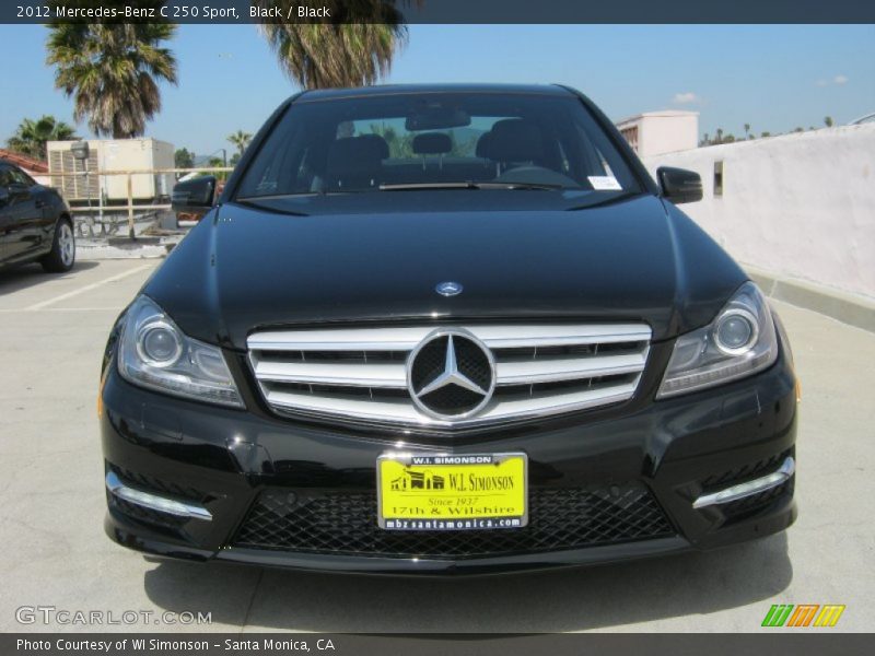 Black / Black 2012 Mercedes-Benz C 250 Sport