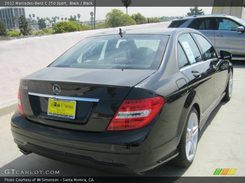 Black / Black 2012 Mercedes-Benz C 250 Sport