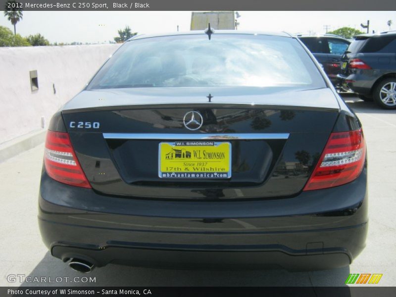 Black / Black 2012 Mercedes-Benz C 250 Sport