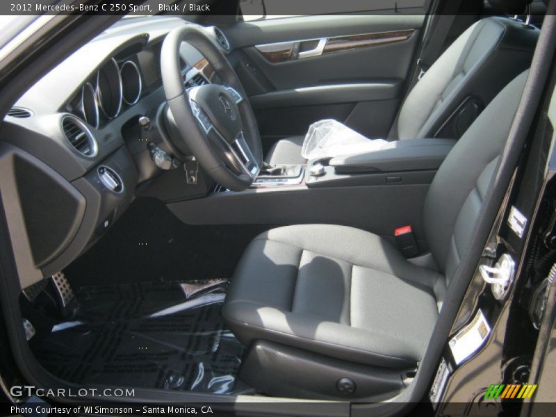 Black / Black 2012 Mercedes-Benz C 250 Sport