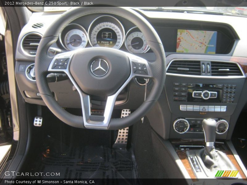 Black / Black 2012 Mercedes-Benz C 250 Sport