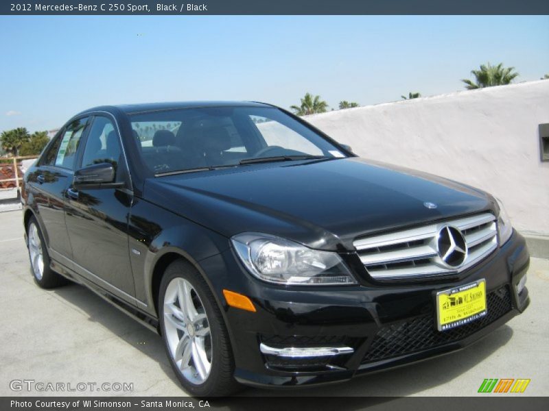 Black / Black 2012 Mercedes-Benz C 250 Sport