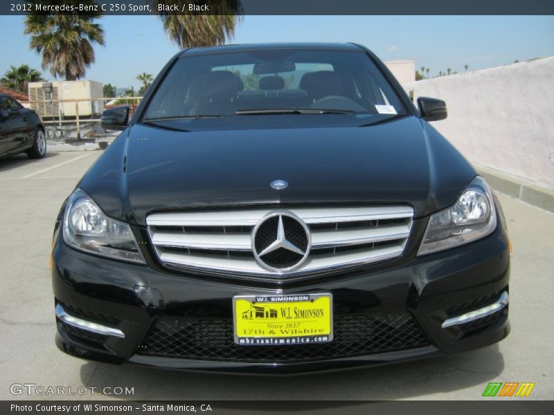 Black / Black 2012 Mercedes-Benz C 250 Sport