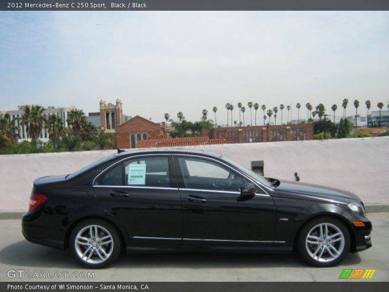 Black / Black 2012 Mercedes-Benz C 250 Sport