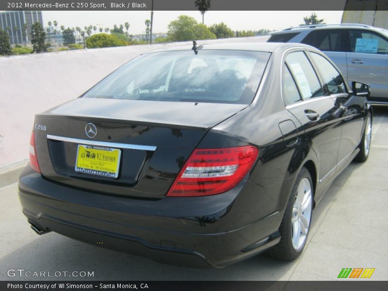 Black / Black 2012 Mercedes-Benz C 250 Sport