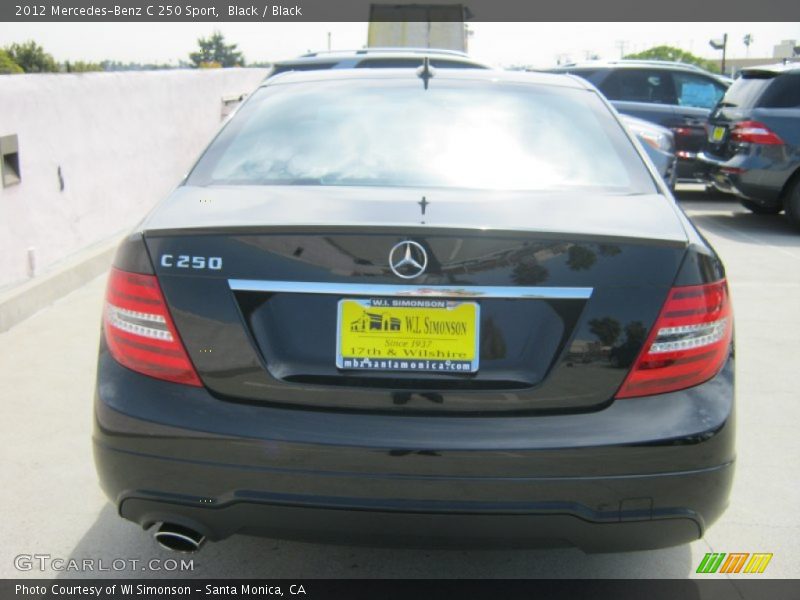 Black / Black 2012 Mercedes-Benz C 250 Sport