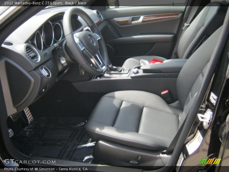 Black / Black 2012 Mercedes-Benz C 250 Sport
