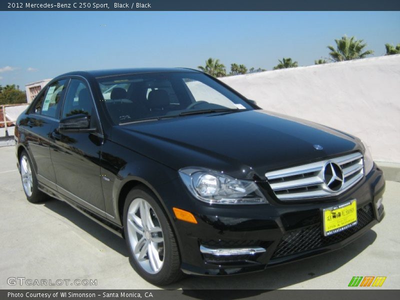 Black / Black 2012 Mercedes-Benz C 250 Sport