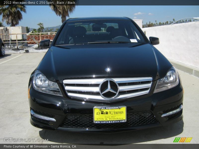 Black / Black 2012 Mercedes-Benz C 250 Sport