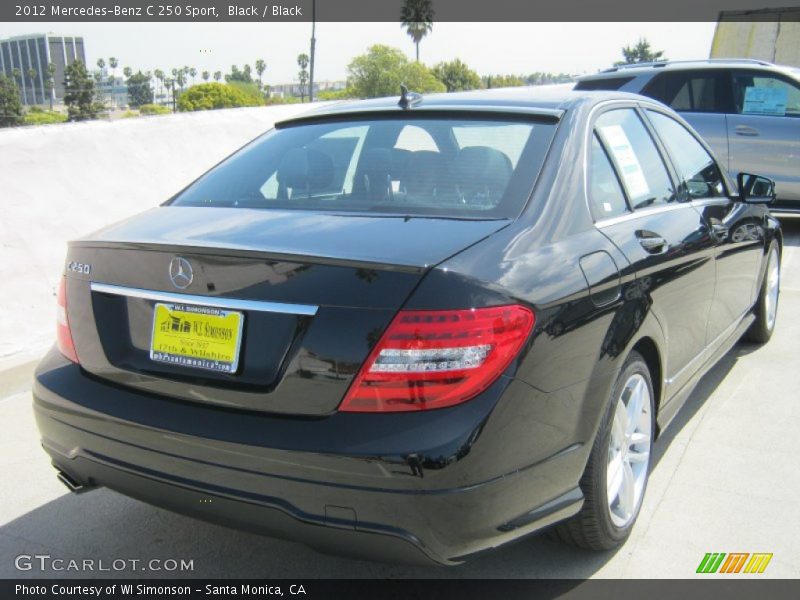 Black / Black 2012 Mercedes-Benz C 250 Sport