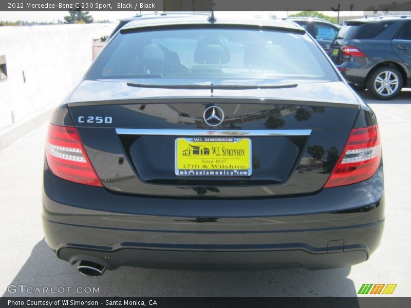 Black / Black 2012 Mercedes-Benz C 250 Sport