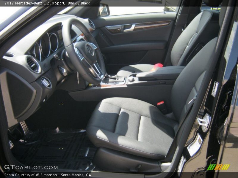 Black / Black 2012 Mercedes-Benz C 250 Sport
