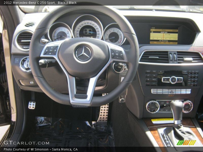Black / Black 2012 Mercedes-Benz C 250 Sport