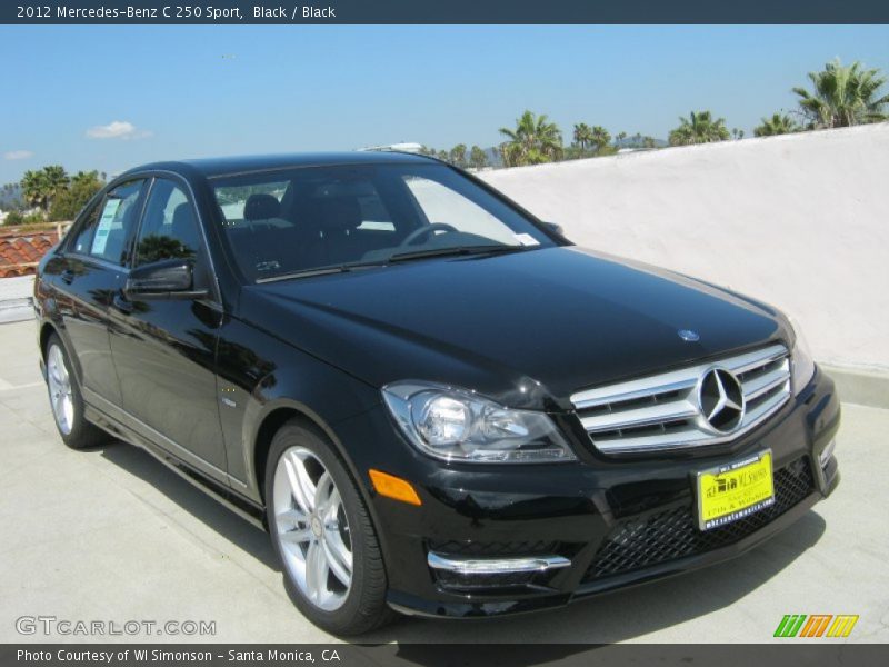 Black / Black 2012 Mercedes-Benz C 250 Sport