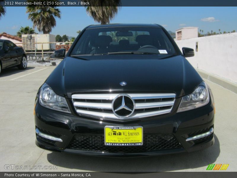Black / Black 2012 Mercedes-Benz C 250 Sport