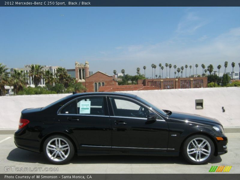 Black / Black 2012 Mercedes-Benz C 250 Sport