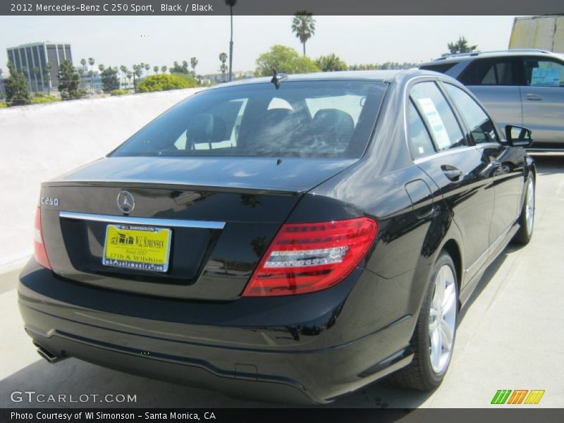 Black / Black 2012 Mercedes-Benz C 250 Sport