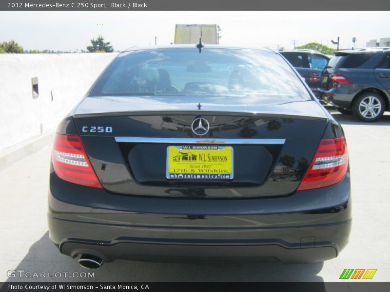 Black / Black 2012 Mercedes-Benz C 250 Sport