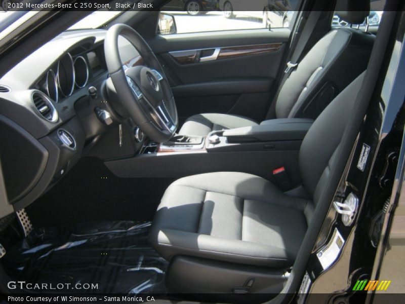 Black / Black 2012 Mercedes-Benz C 250 Sport