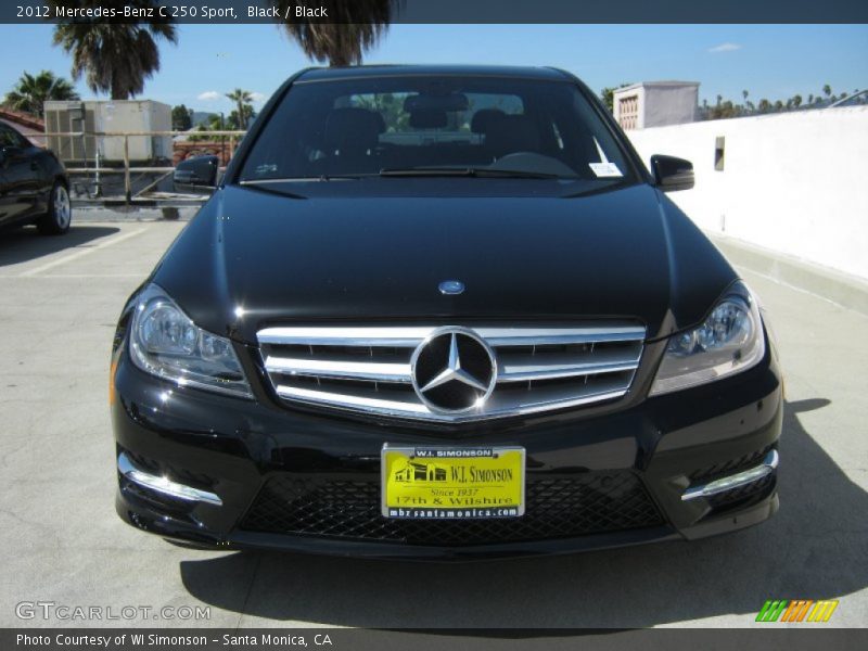 Black / Black 2012 Mercedes-Benz C 250 Sport