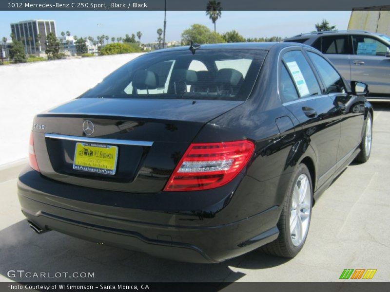 Black / Black 2012 Mercedes-Benz C 250 Sport
