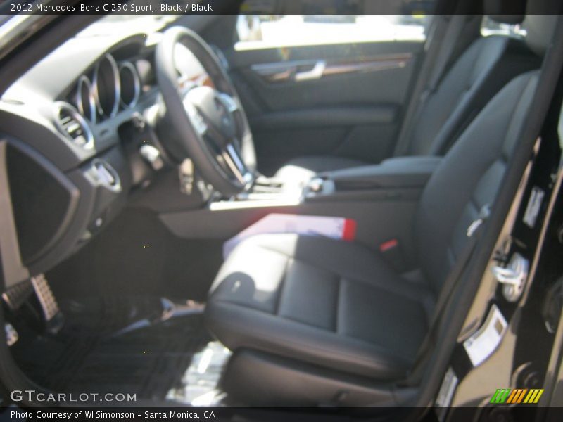 Black / Black 2012 Mercedes-Benz C 250 Sport