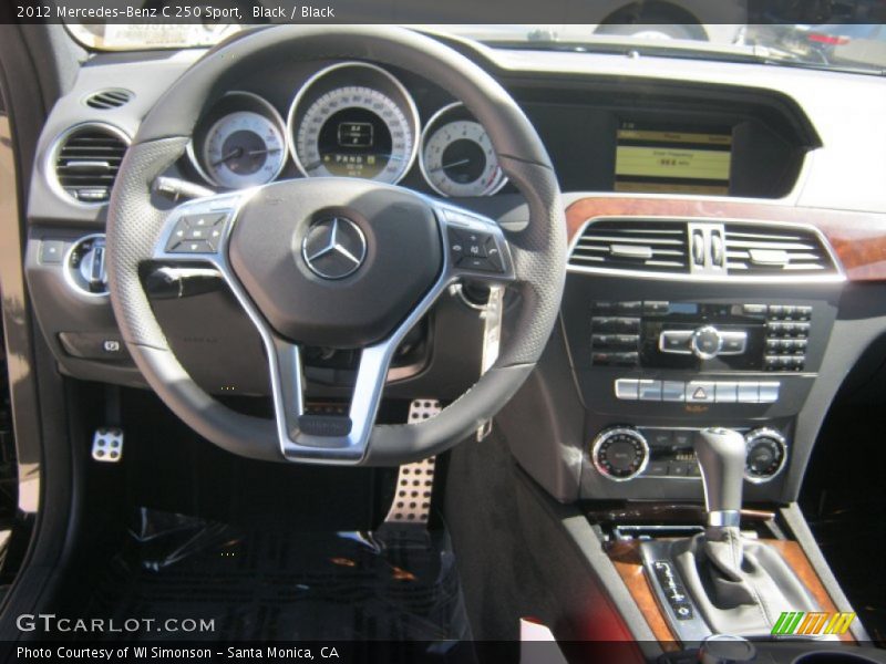 Black / Black 2012 Mercedes-Benz C 250 Sport