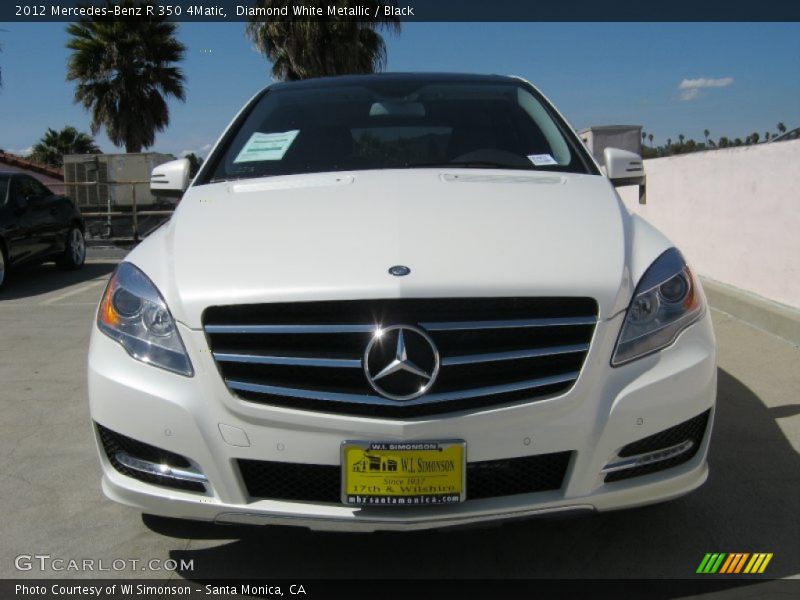 Diamond White Metallic / Black 2012 Mercedes-Benz R 350 4Matic